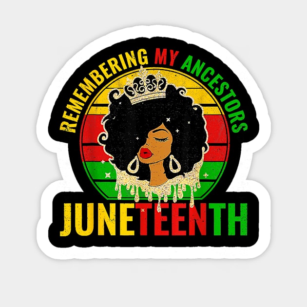 Juneteenth shirt women African American black Women 1865 Sticker by Madridek Deleosw